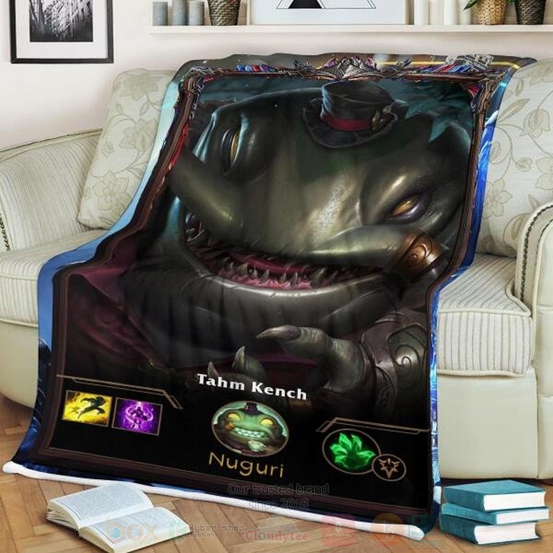 League of Legends Tahm Kench Custom Name Sherpa Blanket 1