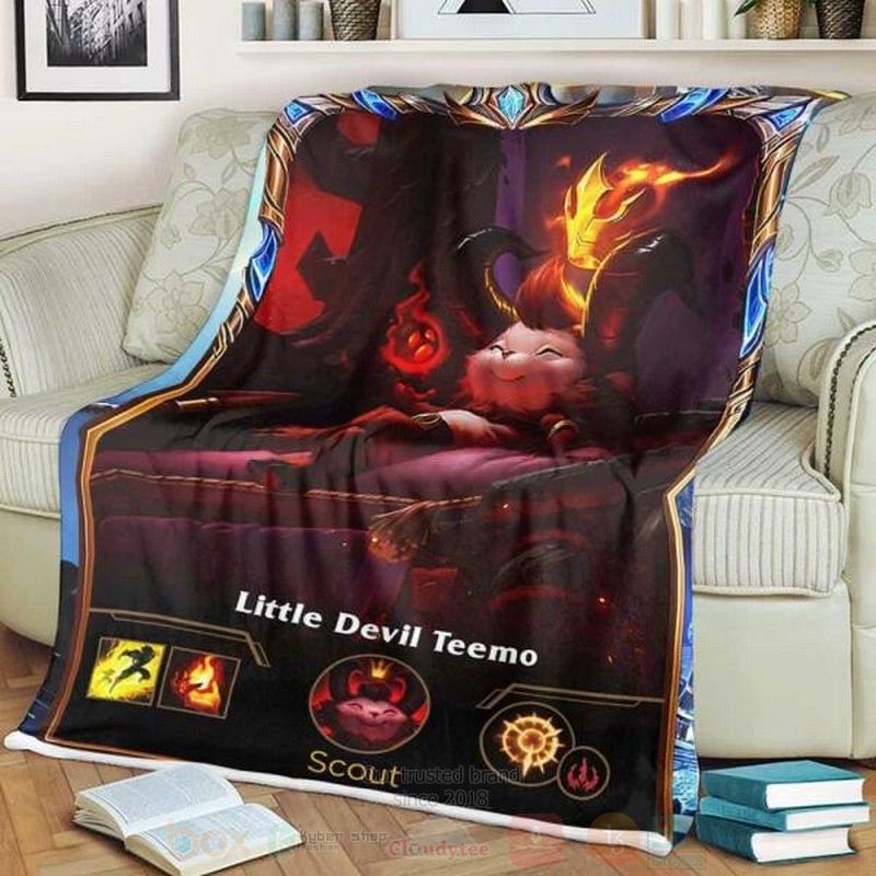 League of Legends Teemo Custom Name Sherpa Blanket 1