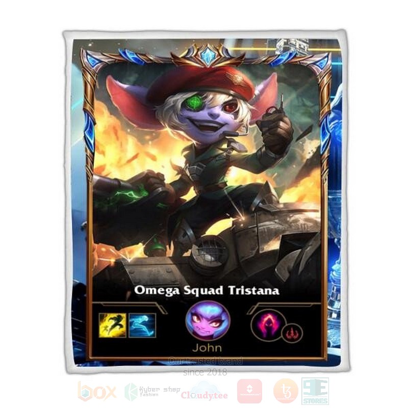 League of Legends Tristana Custom Name Sherpa Blanket