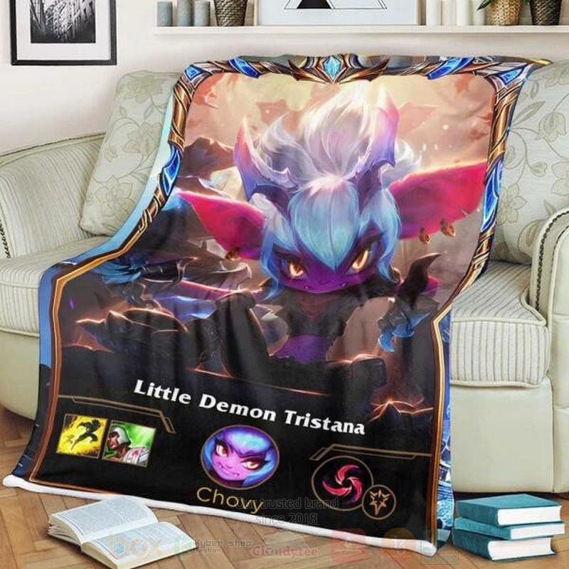 League of Legends Tristana Custom Name Sherpa Blanket 1
