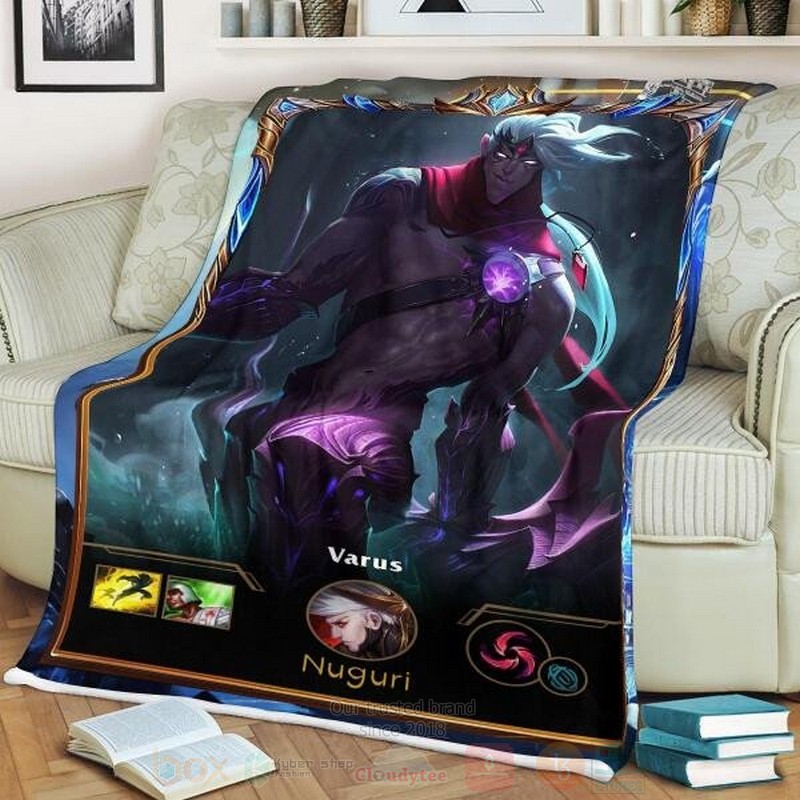 League of Legends Varus Custom Name Sherpa Blanket 1