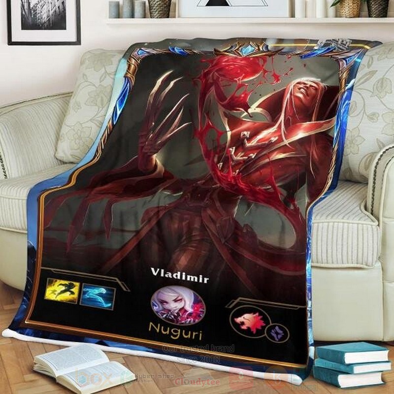 League of Legends Vladimir Custom Name Sherpa Blanket 1