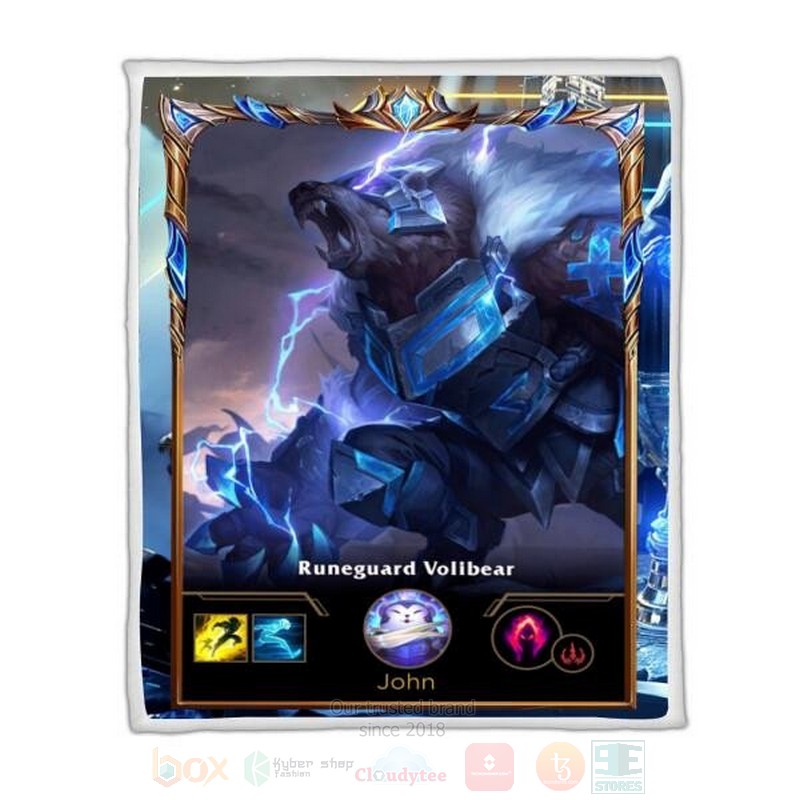 League of Legends Volibear Custom Name Sherpa Blanket