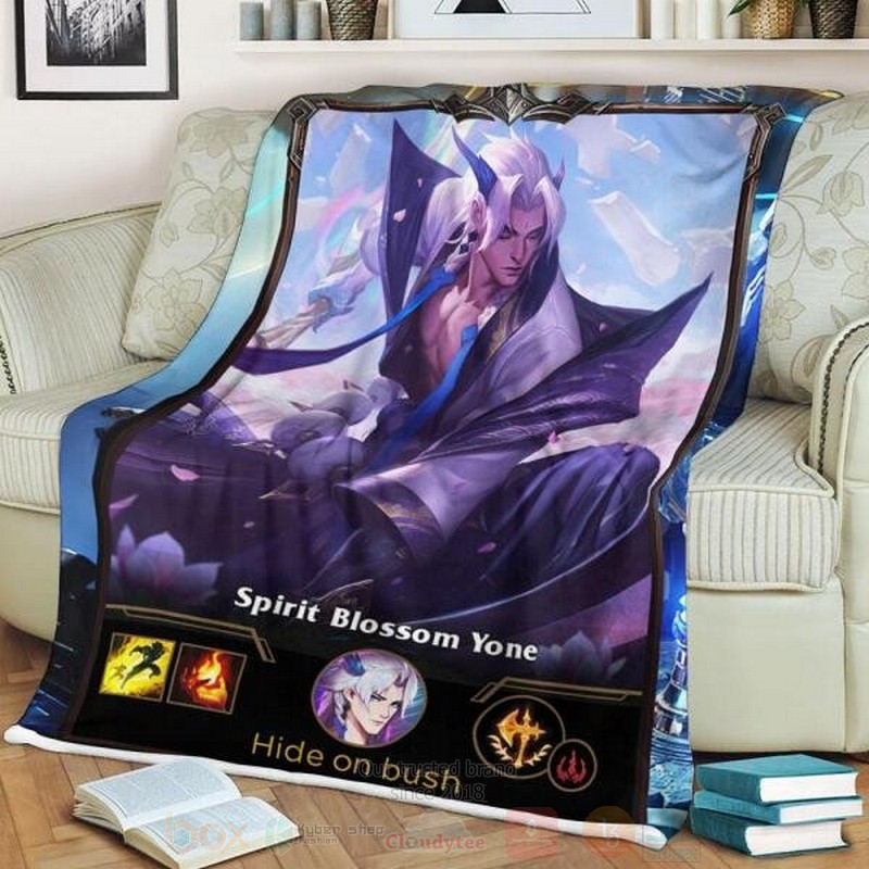 League of Legends Yone Custom Name Sherpa Blanket 1