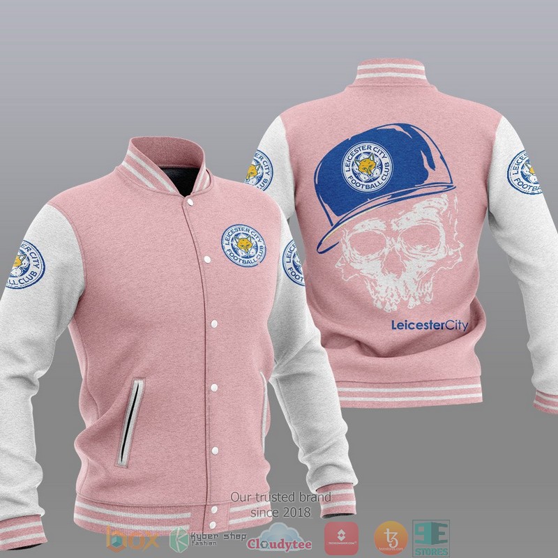 Leicester City FC Skull Baseball Jacket 4 Leicester City FC Skull Baseball Jacket 1 2 3