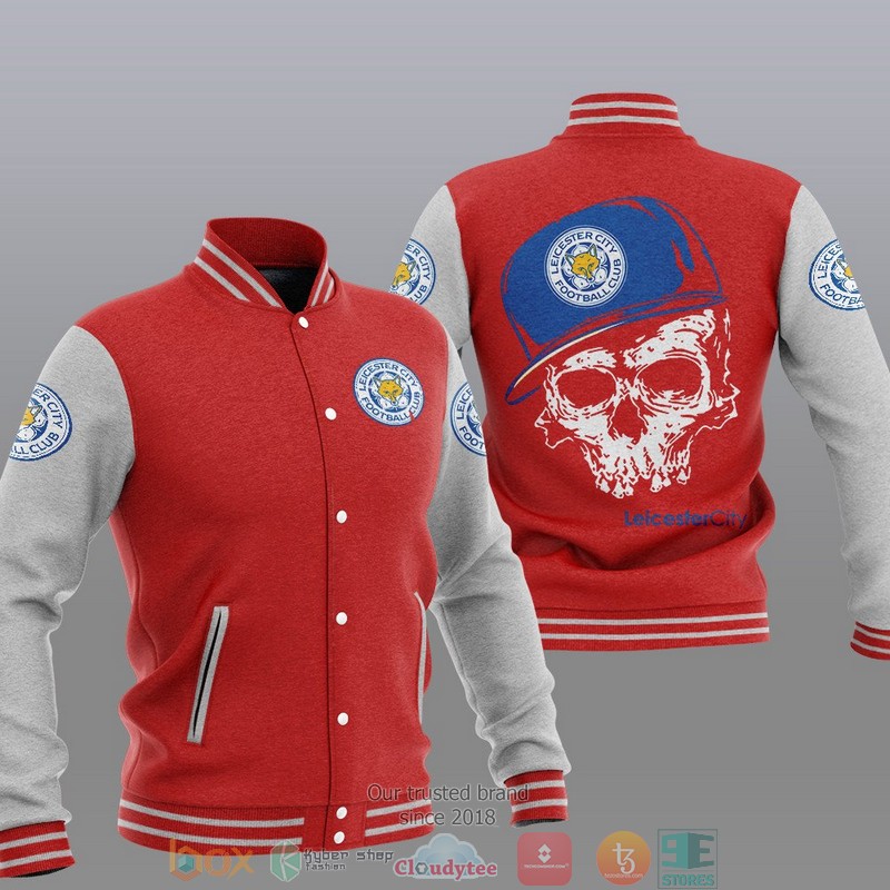 Leicester City FC Skull Baseball Jacket 5 Leicester City FC Skull Baseball Jacket 1 2 3 4