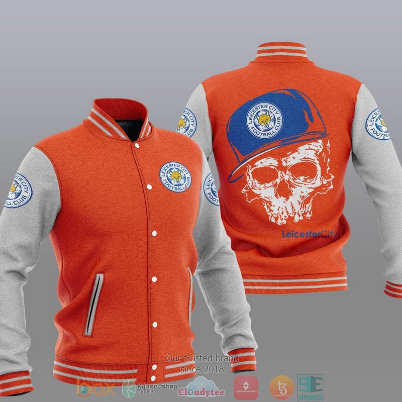 Leicester City FC Skull Baseball Jacket 6 Leicester City FC Skull Baseball Jacket 1 2 3 4 5