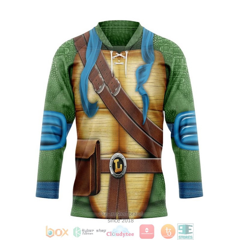 Leonardo TMNT Cosplay Hockey Jersey Shirt