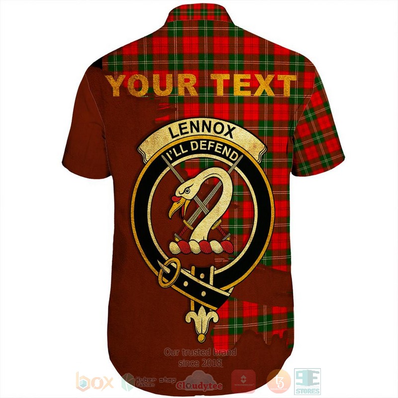 BEST Leslie Hunting Ancient Tartan Crest Personalized Aloha Shirt 3 Leslie Hunting Ancient Tartan Crest Custom Name Short Sleeve Hawaiian Shirt 1 2
