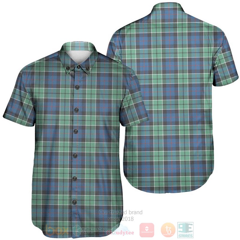 BEST Leslie Hunting Ancient Tartan Aloha Shirt 1 Leslie Hunting Ancient Tartan Short Sleeve Hawaiian Shirt