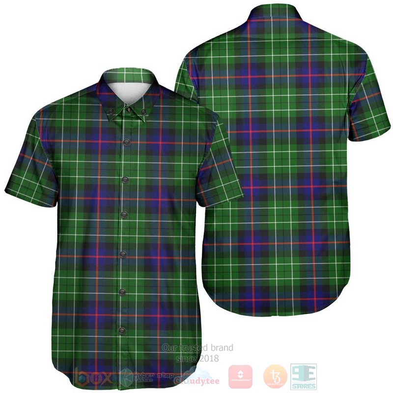 Leslie Hunting Tartan Short Sleeve Hawaiian Shirt