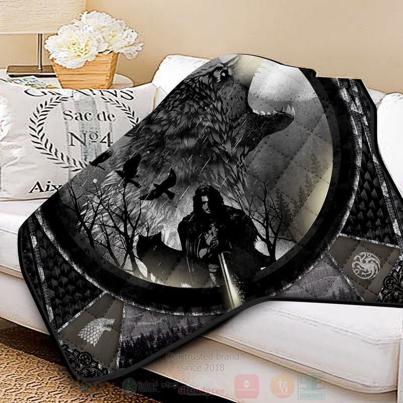 BEST Lord Commander Snow Game of Thrones Quilted Fabric 2 Lord Commander Snow Game of Thrones Quilt 1