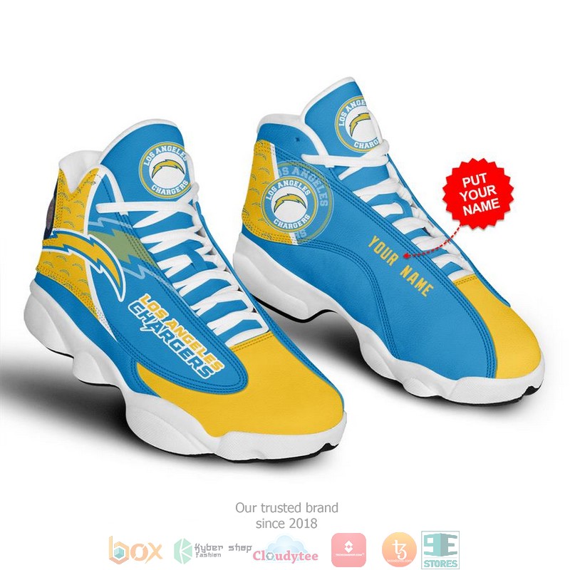 Los Angeles Chargers NFL Football Air Jordan 13 Sneaker Shoes