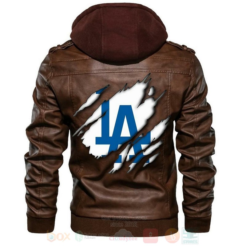 Los Angeles Dodgers MLB Baseball Sons of Anarchy Browns Leather Jacket
