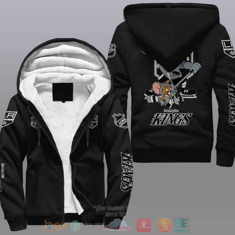 NEW Los Angeles Kings NHL Tom And Jerry Fleece Hoodie Jacket 8 Los Angeles Kings NHL Tom And Jerry Fleece Hoodie