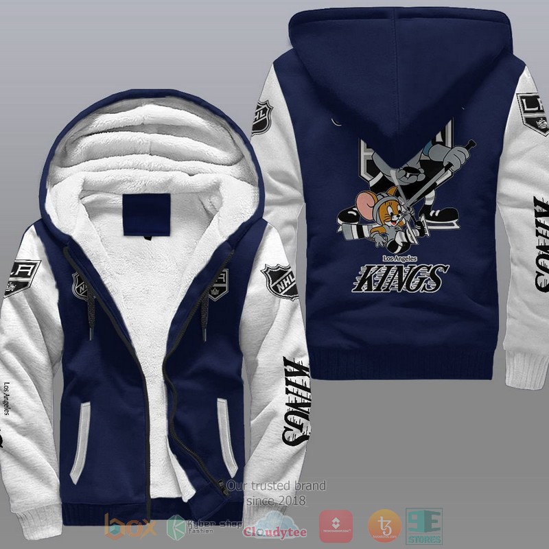 NEW Los Angeles Kings NHL Tom And Jerry Fleece Hoodie Jacket 3 Los Angeles Kings NHL Tom And Jerry Fleece Hoodie 1 2