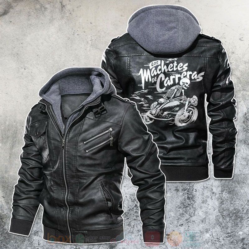 BEST Los Machetes Oe Carreras Skull Zipper Jacket Leather 5 Los Machetes Oe Carreras Skull Leather Jacket