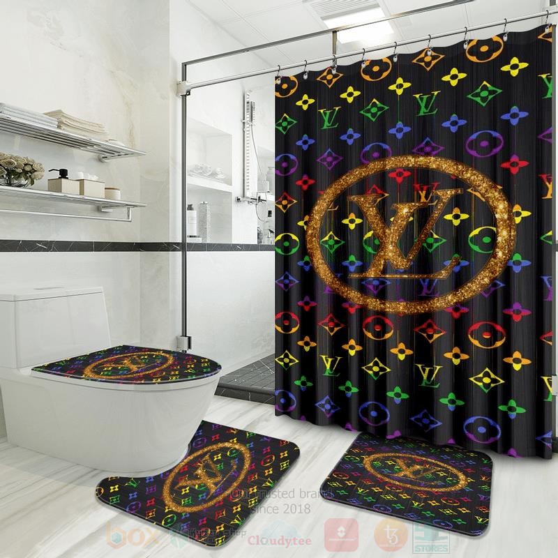 Louis Vuitton Multicolor Pattern Bathroom Sets