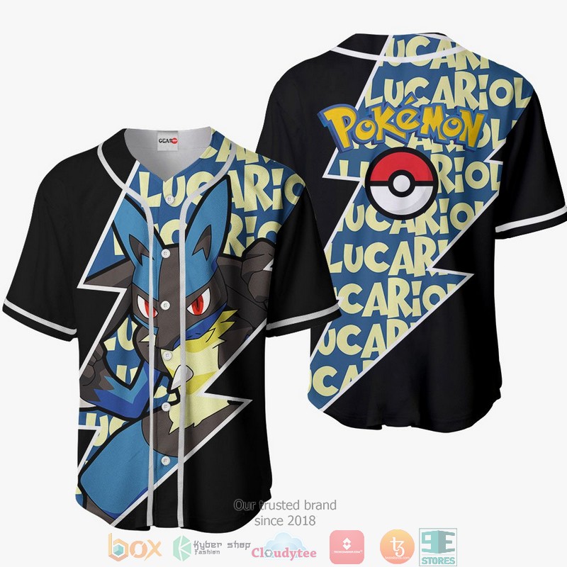 Lucario Pokemon Baseball Jersey Shirt