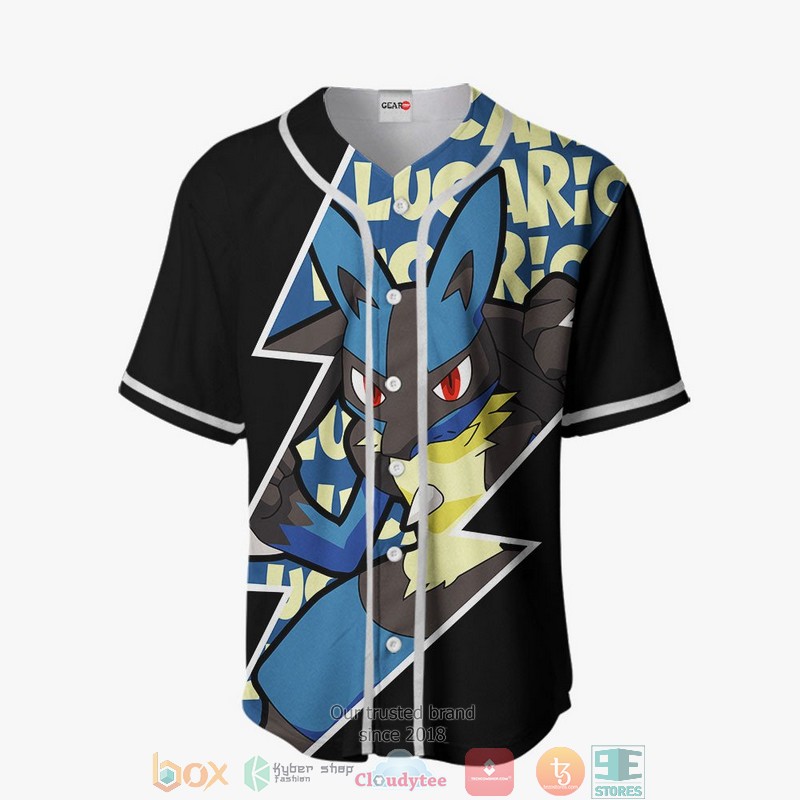 Lucario Pokemon Baseball Jersey Shirt 2 Lucario Pokemon Baseball Jersey Shirt 1