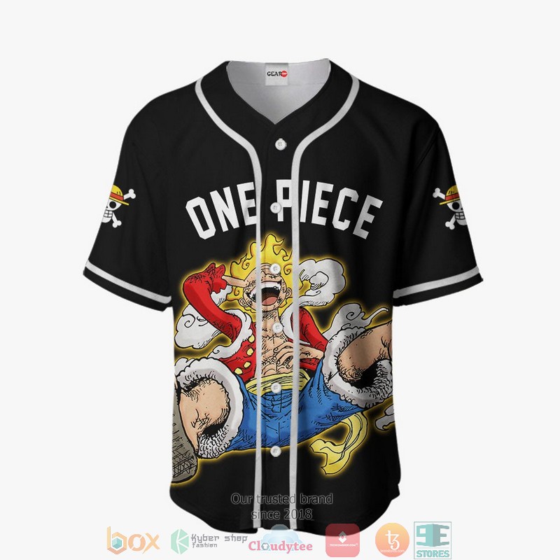 Luffy Gear 5 One Piece Baseball Jersey Shirt 2 Luffy Gear 5 One Piece Baseball Jersey Shirt 1