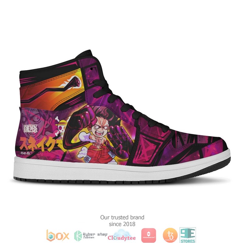 Luffy Gear Fourth Air Jordan High Top Sneaker 2 Luffy Gear Fourth Air Jordan High Top Sneaker 1