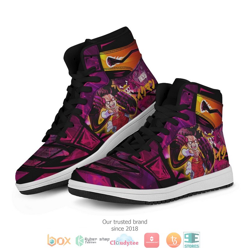Luffy Gear Fourth Air Jordan High Top Sneaker 4 Luffy Gear Fourth Air Jordan High Top Sneaker 1 2 3