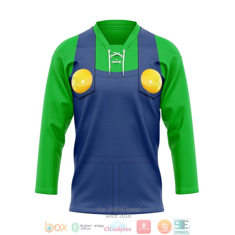 Luigi Hockey Jersey Shirt 1 Luigi Hockey Jersey Shirt