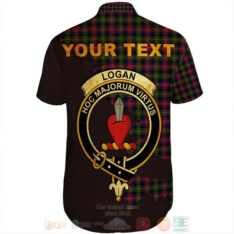 Lumsden Modern Tartan Crest Custom Name Short Sleeve Hawaiian Shirt 1 2