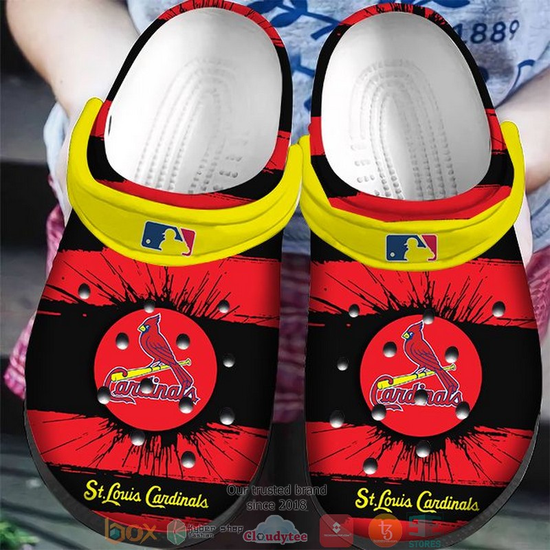 MLB St. Louis Cardinals Black red Crocs Crocband Clog 5 MLB St Louis Cardinals Black red Crocs Crocband Clog