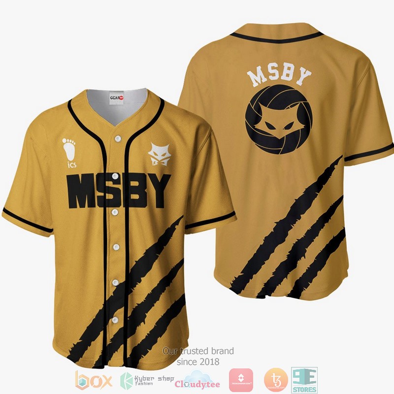 MSBY Haikyuu Baseball Jersey Shirt 1 MSBY Haikyuu Baseball Jersey Shirt