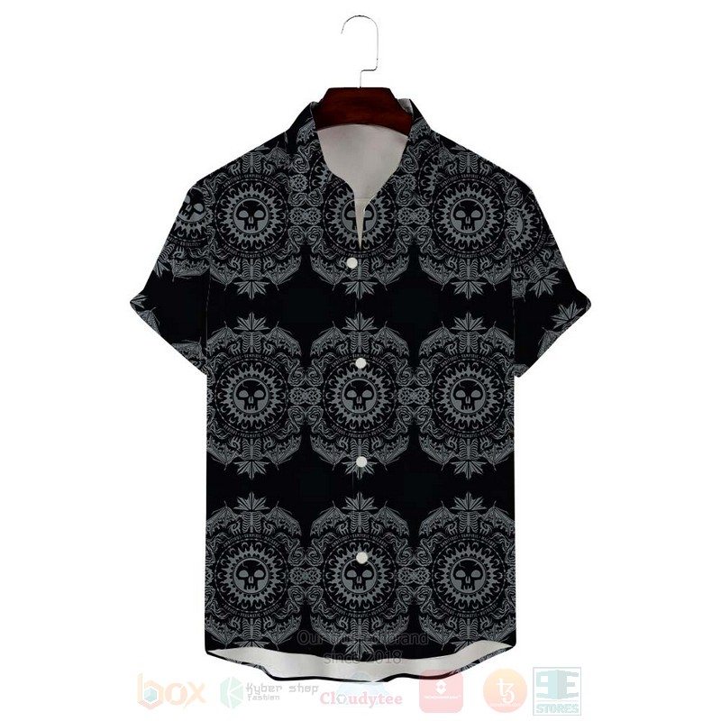 MTG Black Mana Symbol Hawaiian Shirt