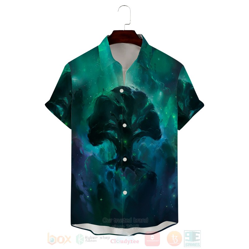 MTG Green Mana Hawaiian Shirt