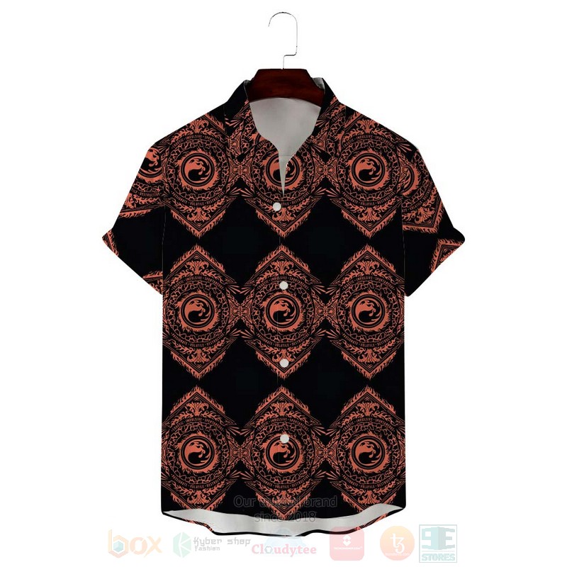 MTG Red Mana Symbol Black Brown Hawaiian Shirt
