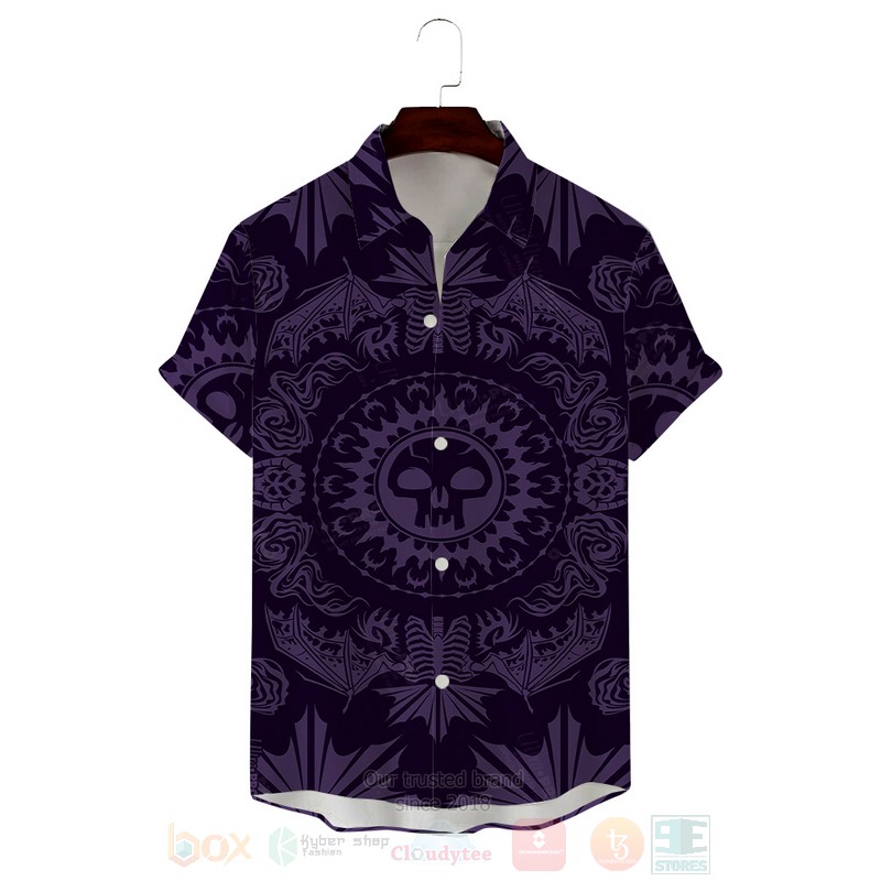 MTG Skull Purple Hawaiian Shirt