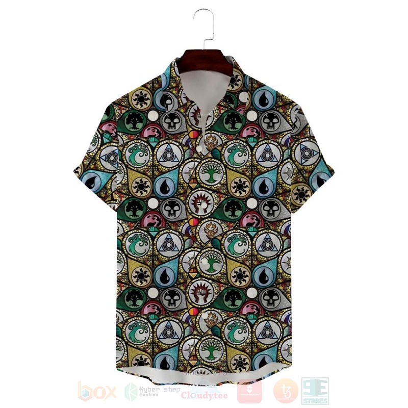 BEST MTG Symbols Cover All Over Print Hawaiian Shirt 1 MTG Symbols Cover Hawaiian Shirt