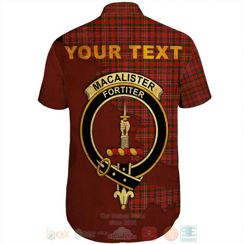 MacArthur Ancient Tartan Crest Custom Name Short Sleeve Hawaiian Shirt 1 2