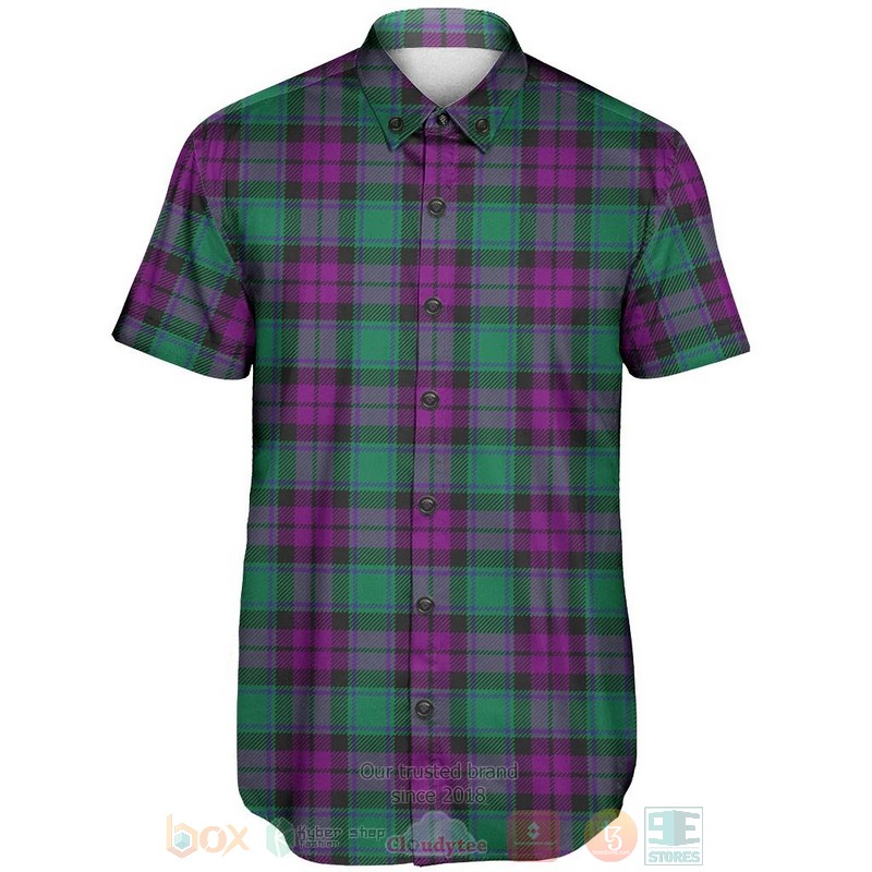 BEST MacArthur Milton Tartan Aloha Shirt 2 MacArthur Milton Tartan Short Sleeve Hawaiian Shirt 1