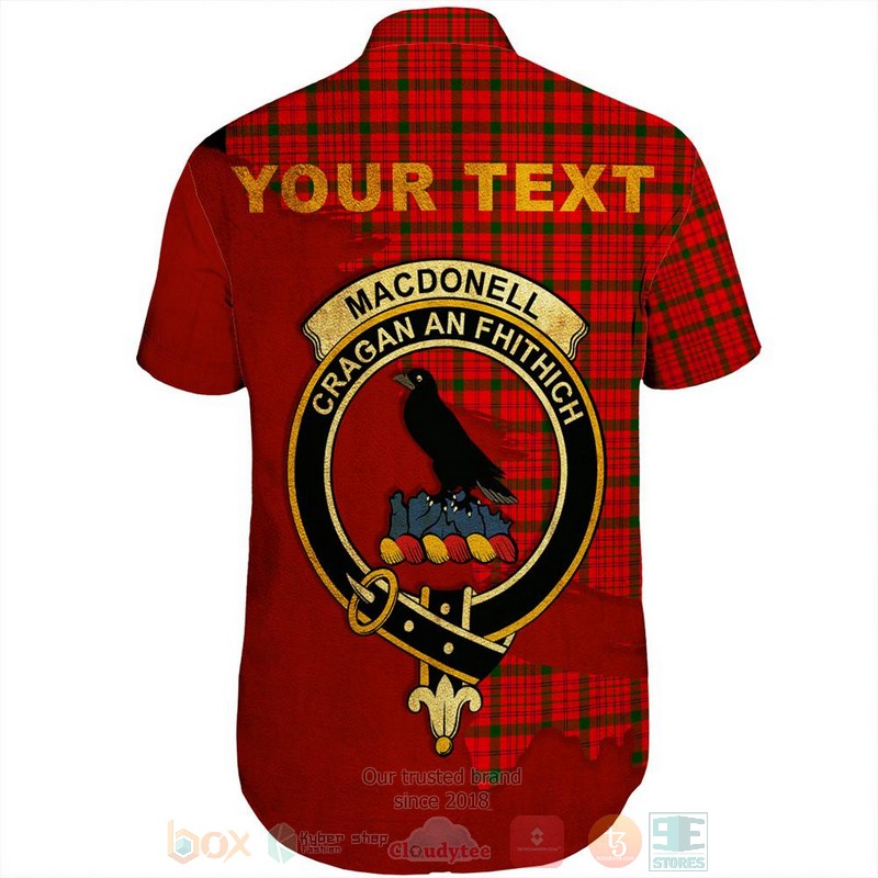 MacDougall Ancient Tartan Crest Custom Name Short Sleeve Hawaiian Shirt 1 2