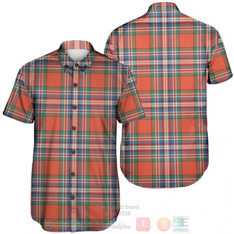 BEST MacFarlane Ancient Tartan Aloha Shirt 1 MacFarlane Ancient Tartan Short Sleeve Hawaiian Shirt