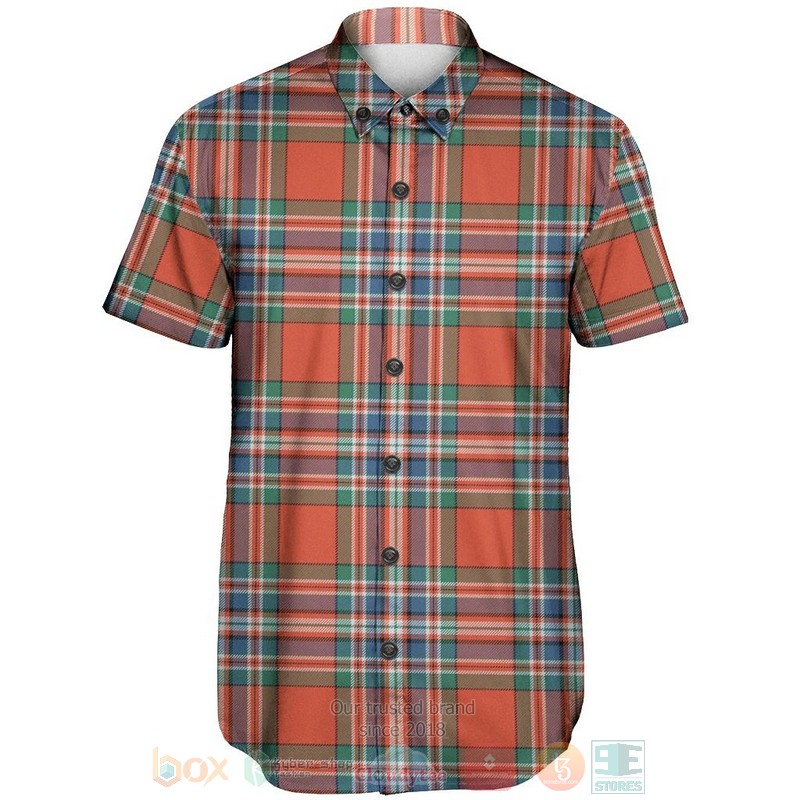 BEST MacFarlane Ancient Tartan Aloha Shirt 2 MacFarlane Ancient Tartan Short Sleeve Hawaiian Shirt 1