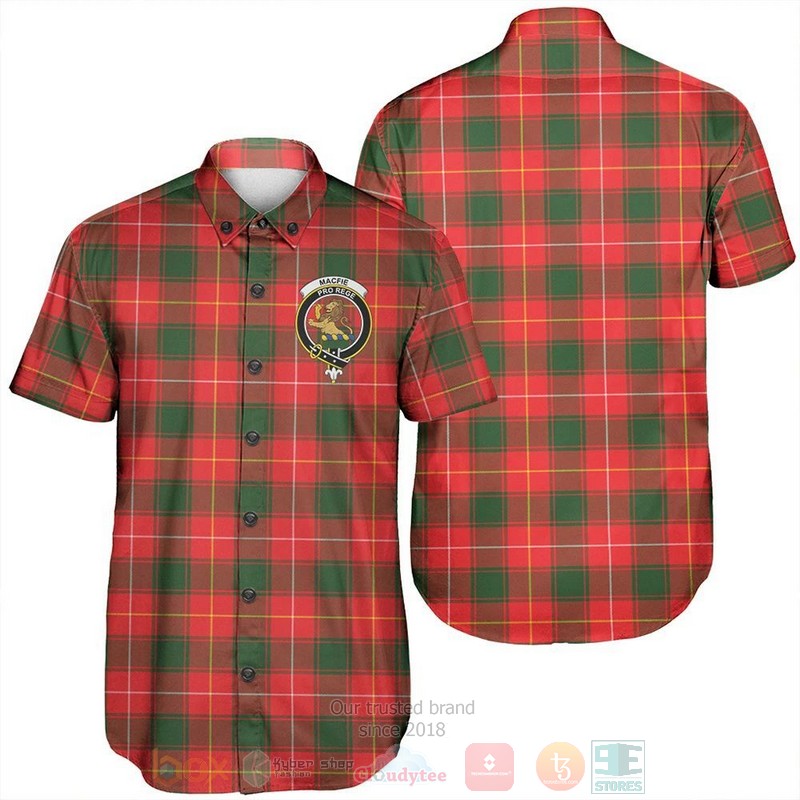MacFie Tartan Crest Short Sleeve Hawaiian Shirt