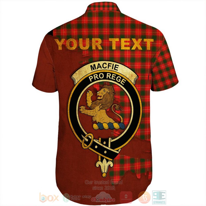 BEST MacGill Modern Tartan Crest Personalized Aloha Shirt 3 MacGill Modern Tartan Crest Custom Name Short Sleeve Hawaiian Shirt 1 2
