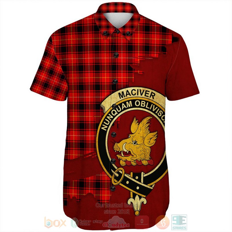 BEST MacKay Ancient Tartan Crest Personalized Aloha Shirt 2 MacKay Ancient Tartan Crest Custom Name Short Sleeve Hawaiian Shirt 1