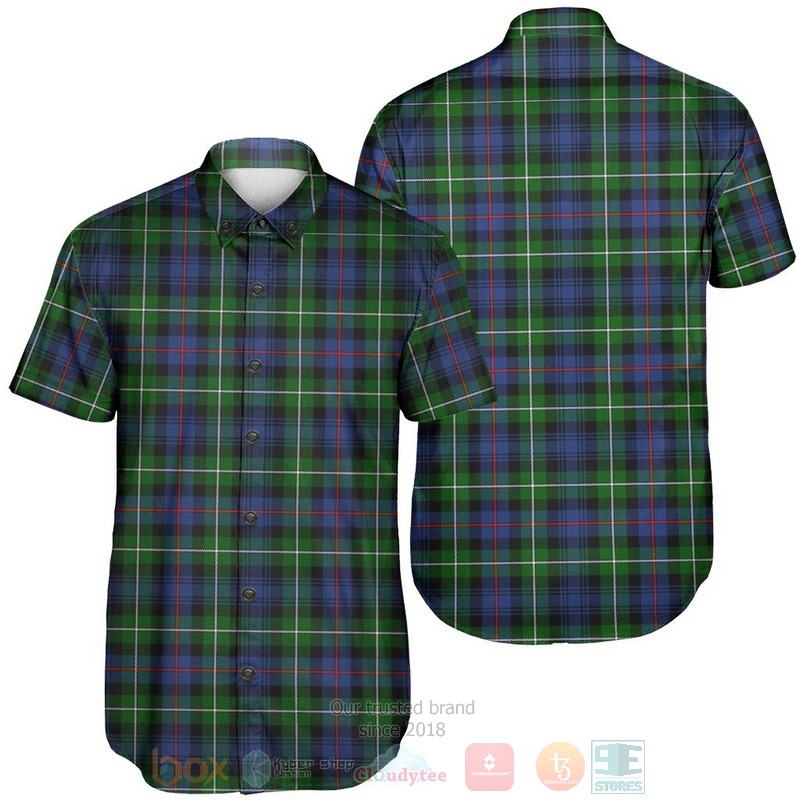 MacKenzie Modern Tartan Short Sleeve Hawaiian Shirt