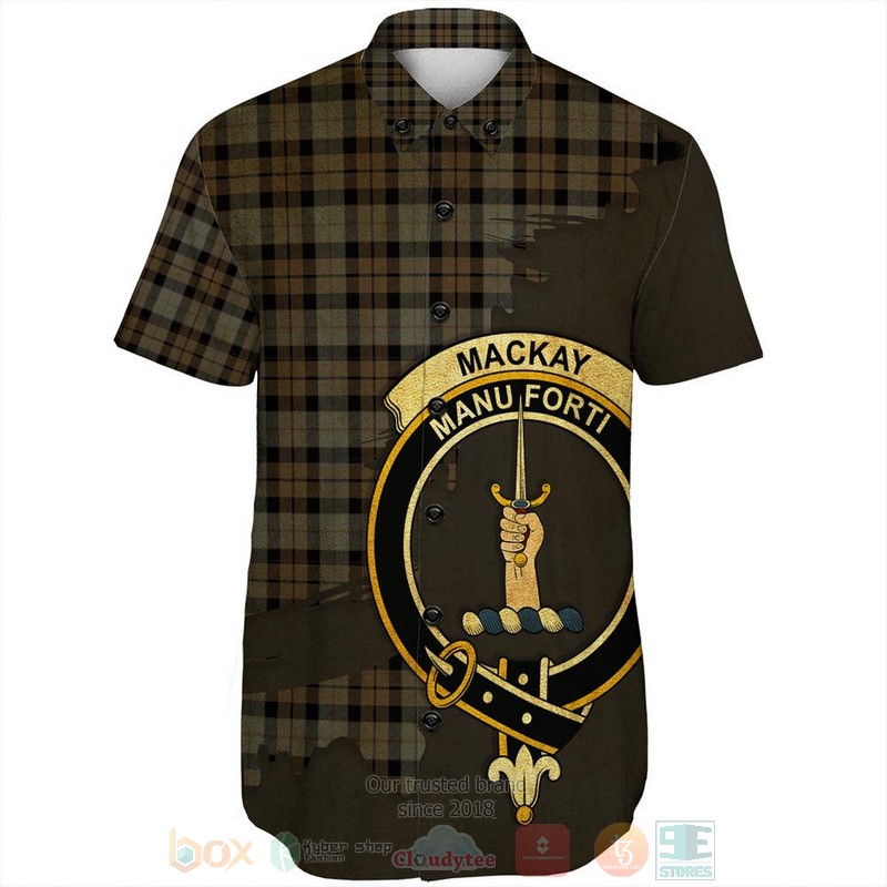 BEST MacKinnon Ancient Tartan Crest Personalized Aloha Shirt 2 MacKinnon Ancient Tartan Crest Custom Name Short Sleeve Hawaiian Shirt 1