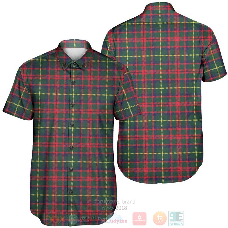 MacKintosh Hunting Modern Tartan Short Sleeve Hawaiian Shirt