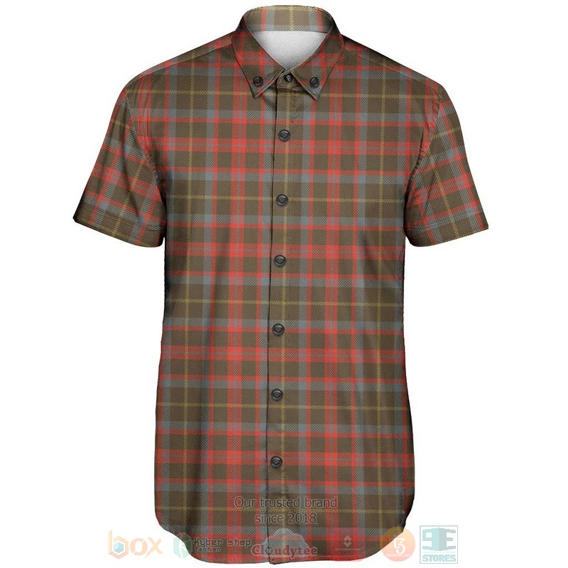 BEST MacKintosh Hunting Weathered Tartan Aloha Shirt 2 MacKintosh Hunting Weathered Tartan Short Sleeve Hawaiian Shirt 1