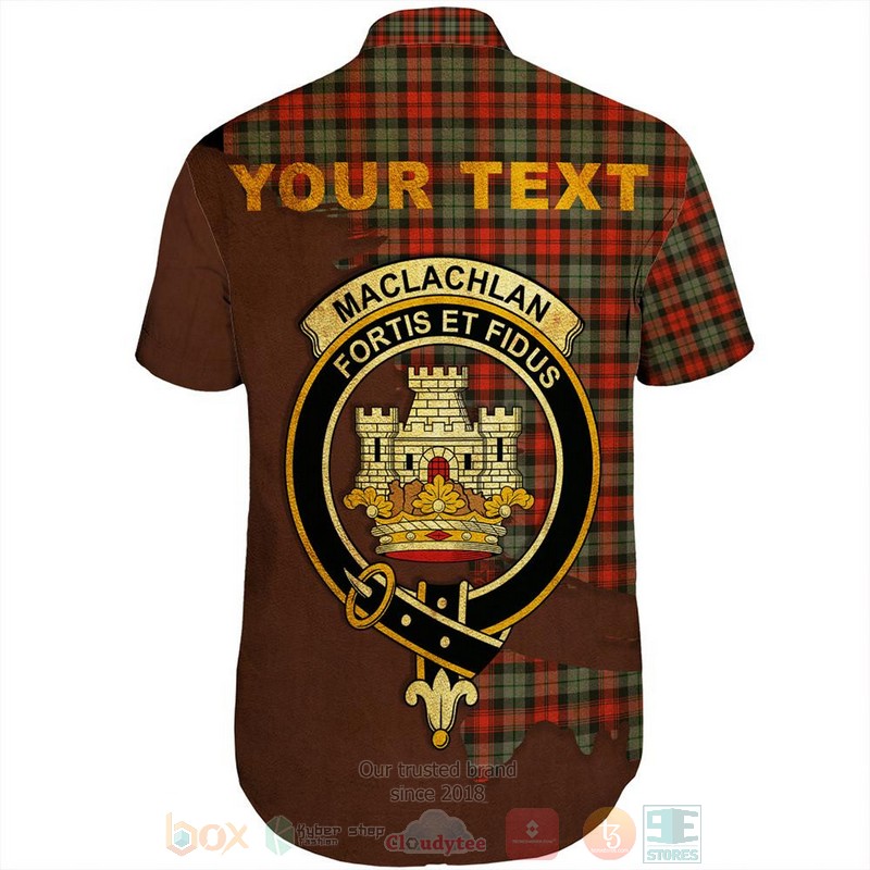 BEST MacLaine of Loch Buie Hunting Ancient Tartan Crest Personalized Aloha Shirt 3 MacLaine of Loch Buie Hunting Ancient Tartan Crest Custom Name Short Sleeve Hawaiian Shirt 1 2