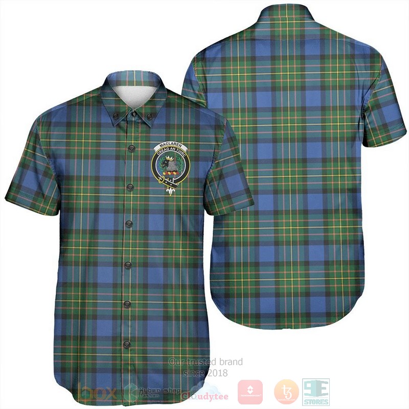 MacLaren Ancient Tartan Crest Short Sleeve Hawaiian Shirt